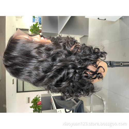 Mayqueen Wholesale Human Hair Vendors Natural Wave Brazilian Human Hair HD Transparent Lace Front Wigs For Black Women